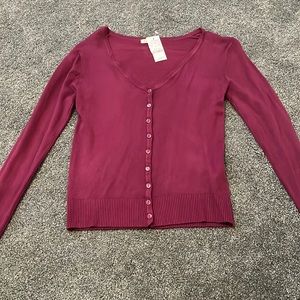 Juniors medium Purple cardigan